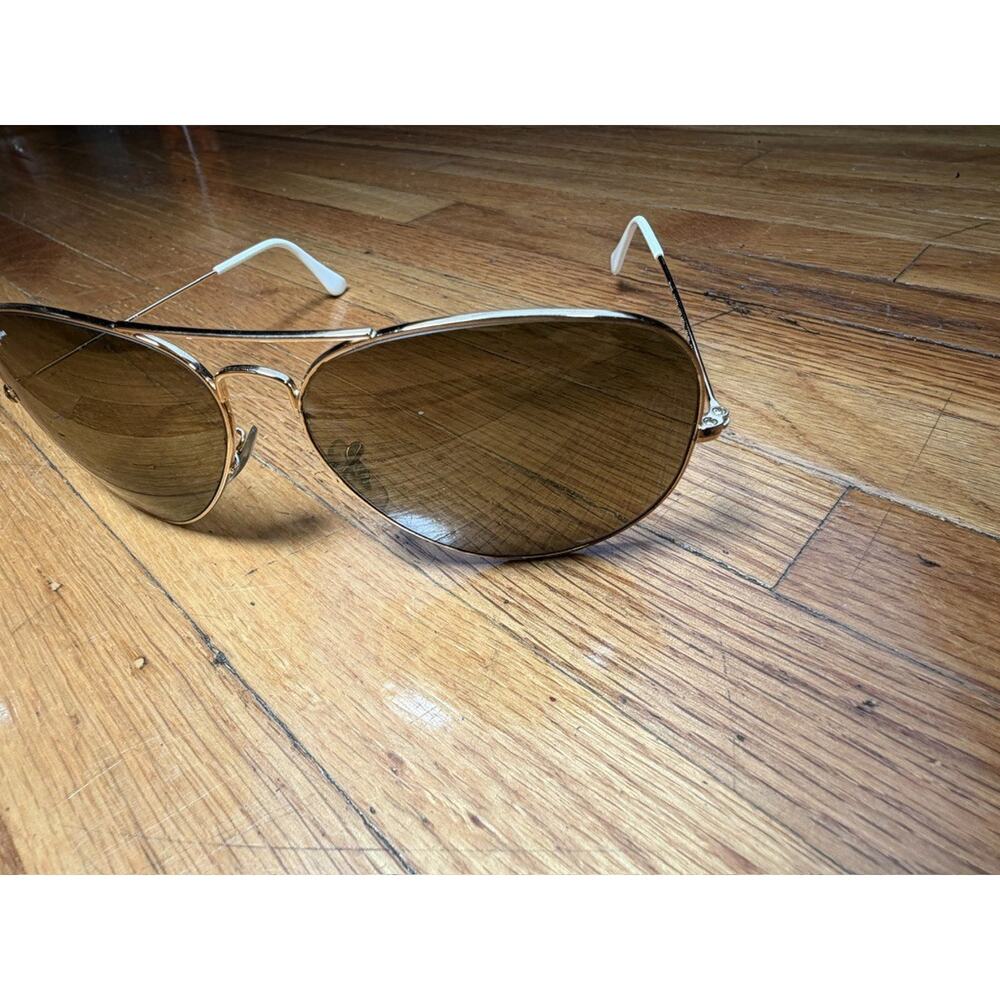 Ray-Ban Aviator Sunglasses Gold Frame Brown Lenses RB3025 Style w/ Case - Picture 2 of 9